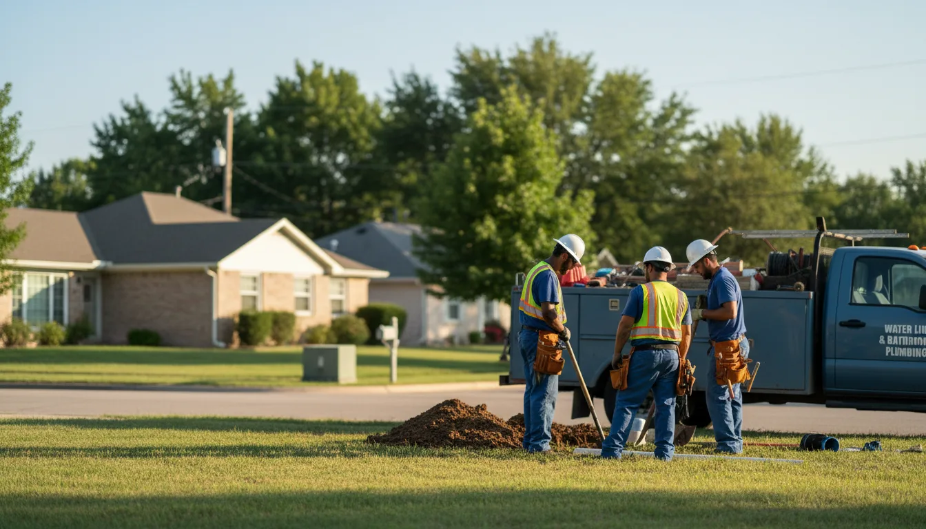Residential water line and bathroom plumbing service in Galesburg, ND